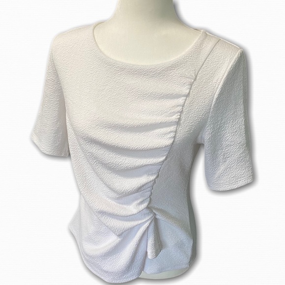 Deletta Anthropologie Ruched Ripple-Front Top - Picture 7 of 7